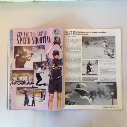 Vintage Aug 1999 Handguns Magazine It's A Polymer World H&K's Expert Shoulder Rig? Littleton Tragedy