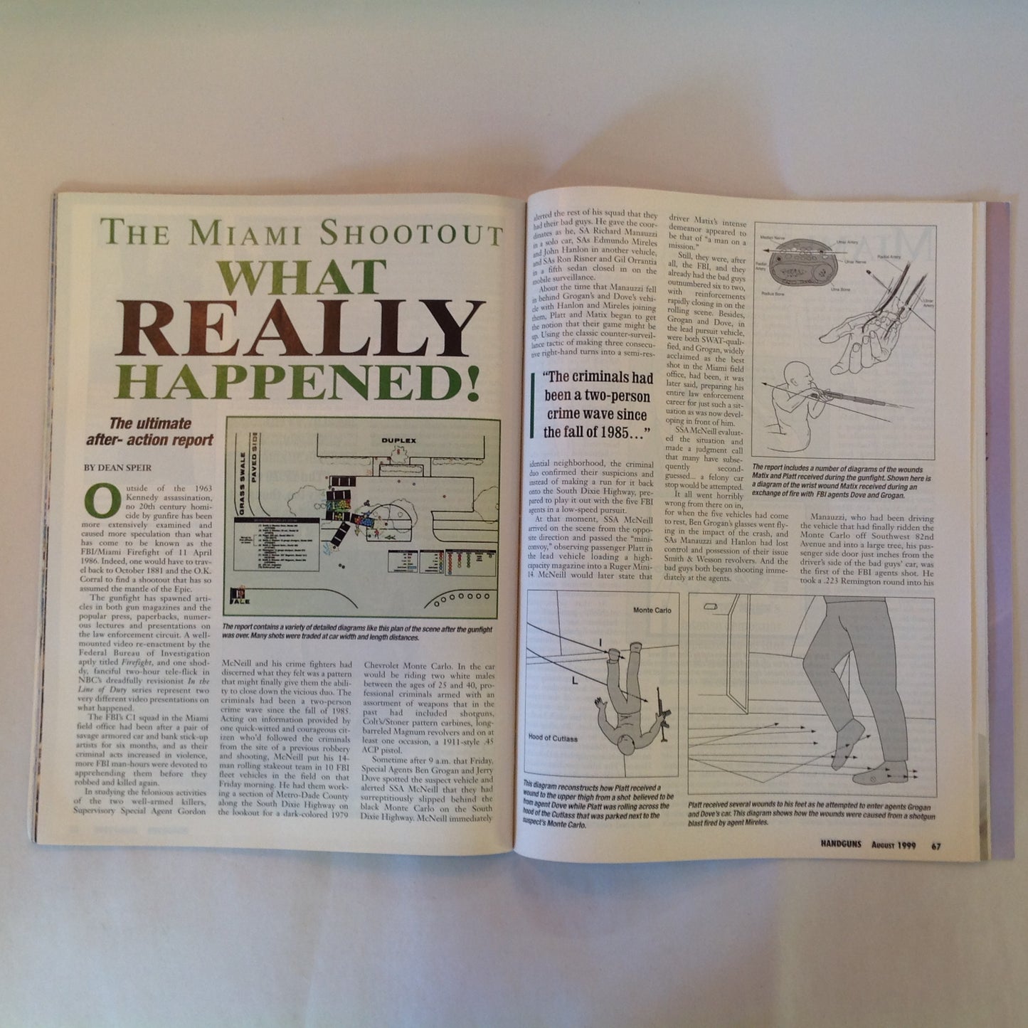Vintage Aug 1999 Handguns Magazine It's A Polymer World H&K's Expert Shoulder Rig? Littleton Tragedy
