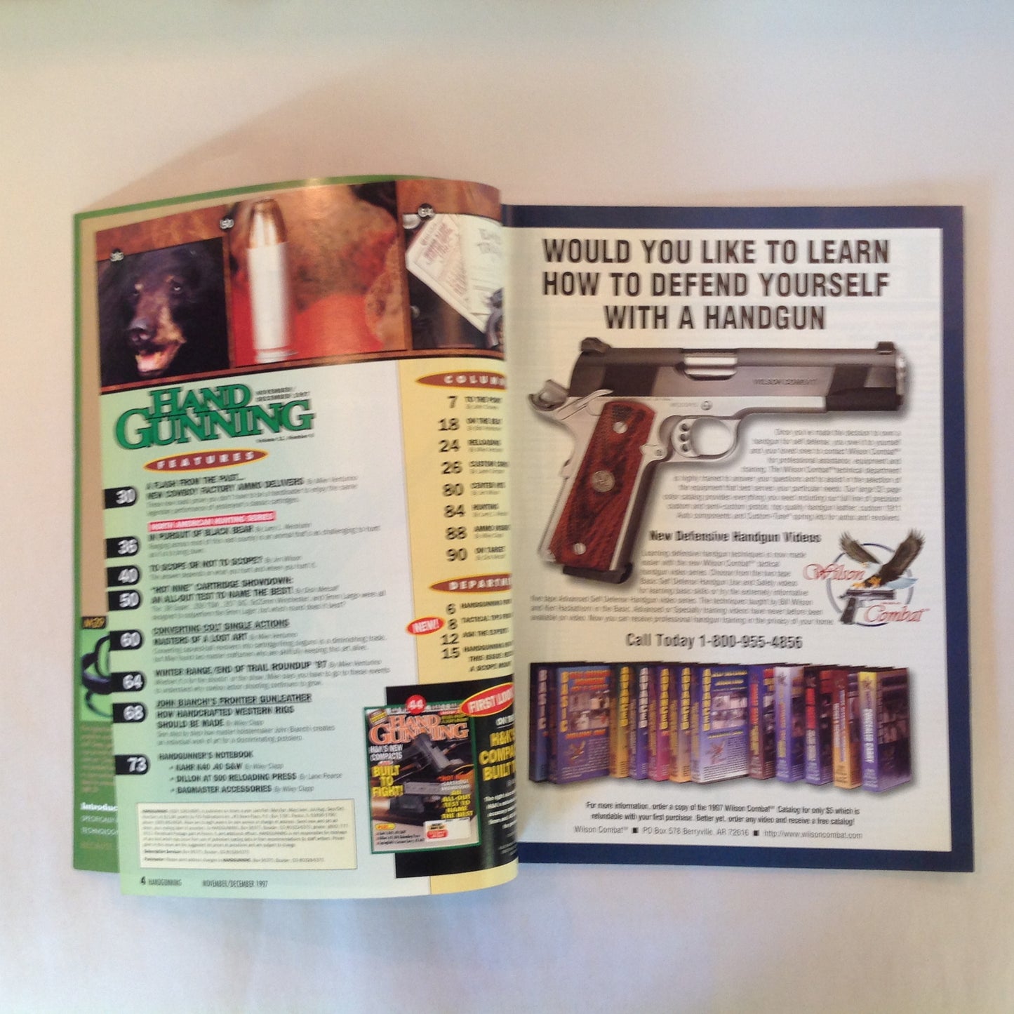 Vintage Nov/Dec 1997 Hand Gunning Magazine H&K New Compacts Hot Nine Recoil Proof Scope Mount