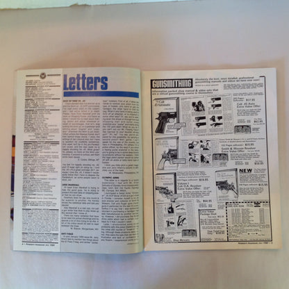Vintage Jul 1989 Petersen's Handguns Magazine Guns In Review .45 Combat Autos Springfield 1911-A1