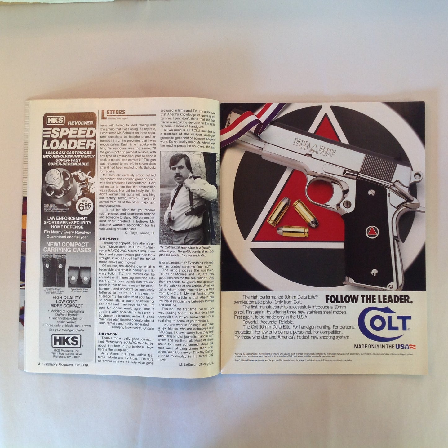 Vintage Jul 1989 Petersen's Handguns Magazine Guns In Review .45 Combat Autos Springfield 1911-A1