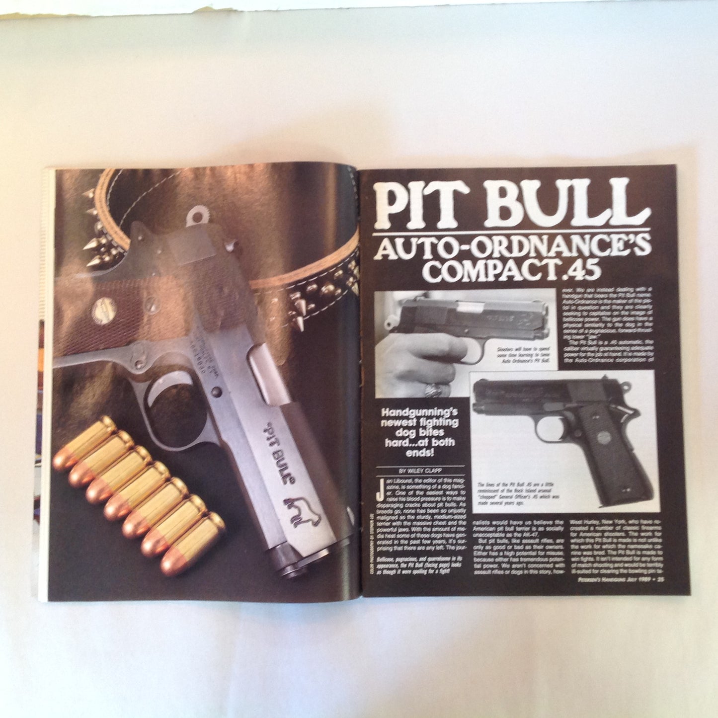 Vintage Jul 1989 Petersen's Handguns Magazine Guns In Review .45 Combat Autos Springfield 1911-A1