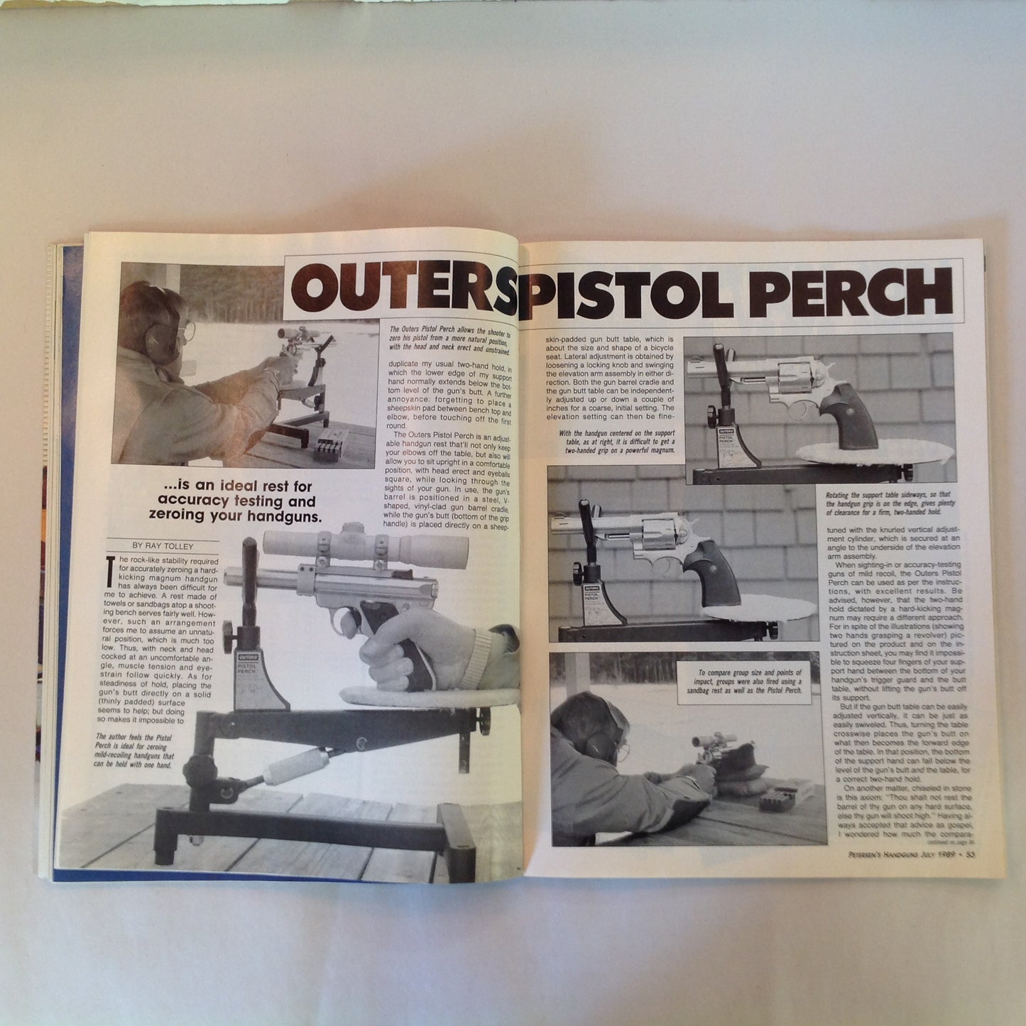 Vintage Jul 1989 Petersen's Handguns Magazine Guns In Review .45 Combat Autos Springfield 1911-A1