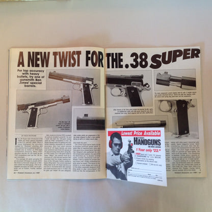 Vintage Jul 1989 Petersen's Handguns Magazine Guns In Review .45 Combat Autos Springfield 1911-A1