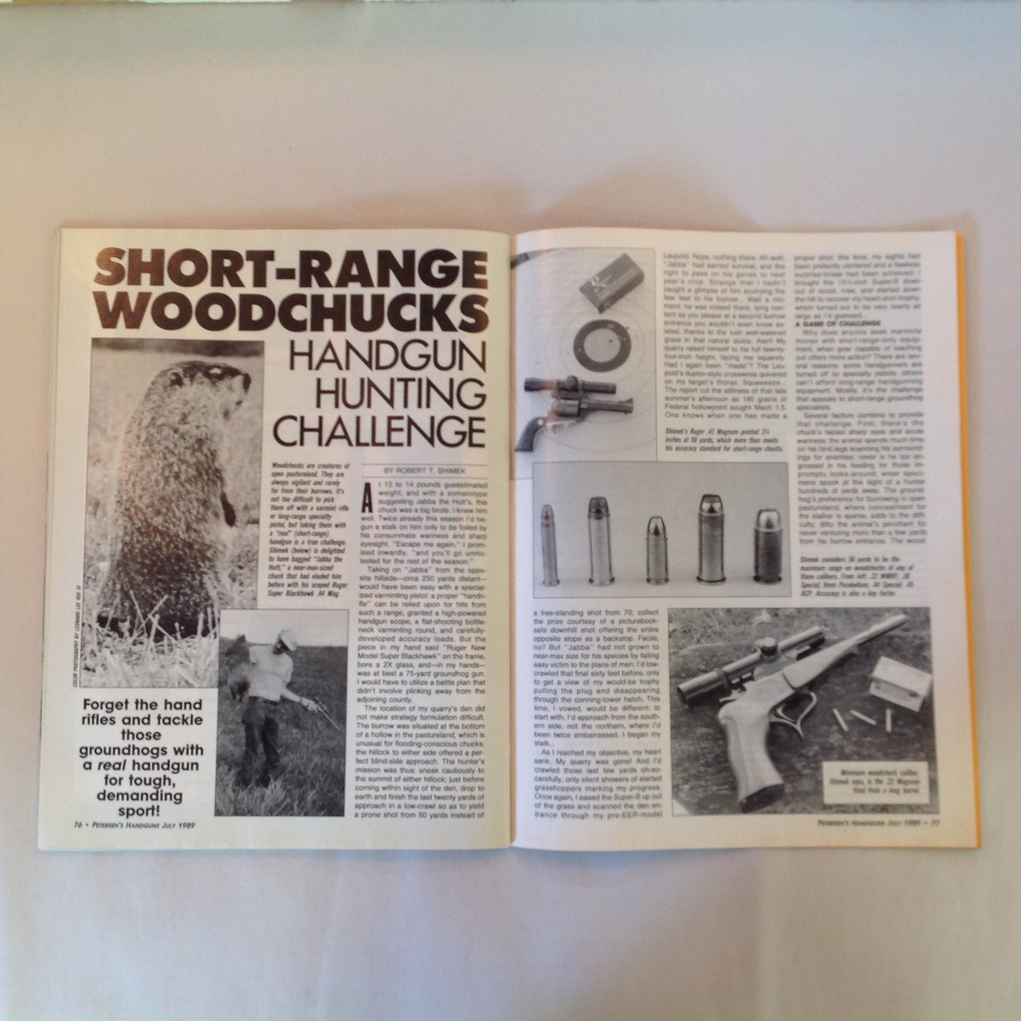 Vintage Jul 1989 Petersen's Handguns Magazine Guns In Review .45 Combat Autos Springfield 1911-A1