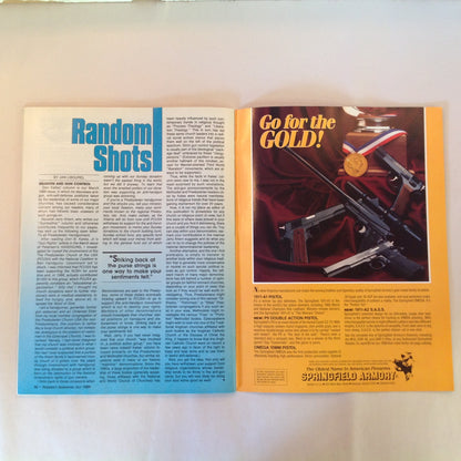 Vintage Jul 1989 Petersen's Handguns Magazine Guns In Review .45 Combat Autos Springfield 1911-A1