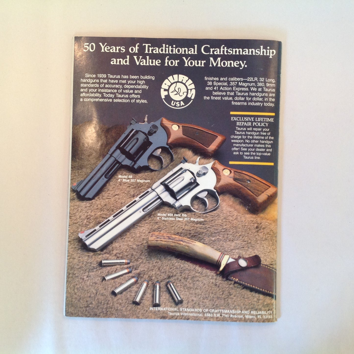 Vintage Jul 1989 Petersen's Handguns Magazine Guns In Review .45 Combat Autos Springfield 1911-A1