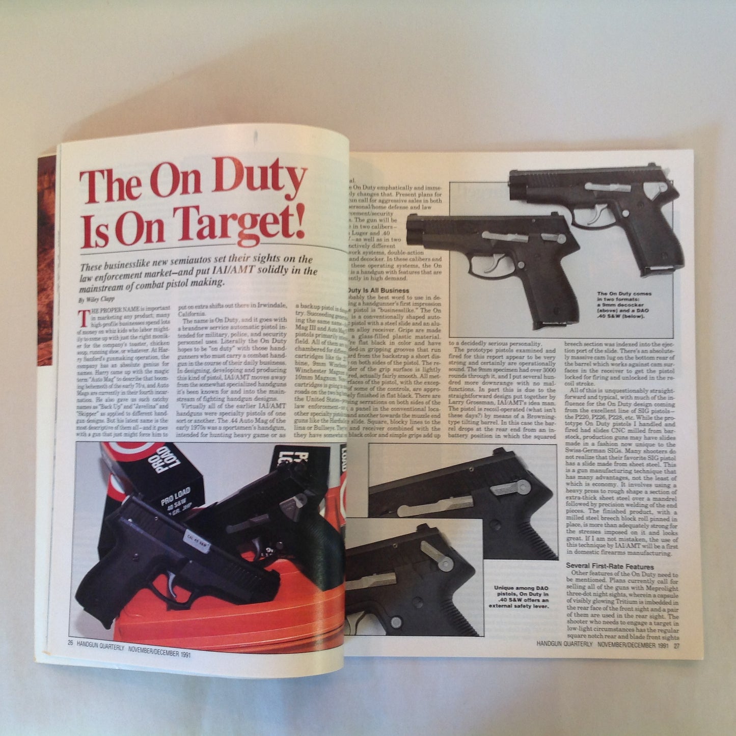 Vintage Nov/Dec 1991 Shooting Times Handgun Quarterly Who's Killing the .41 Magnum