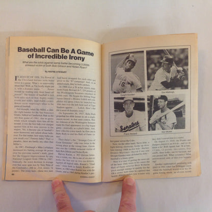 Vintage August 1989 Baseball Digest Magazine Strikeout King Nolan Ryan