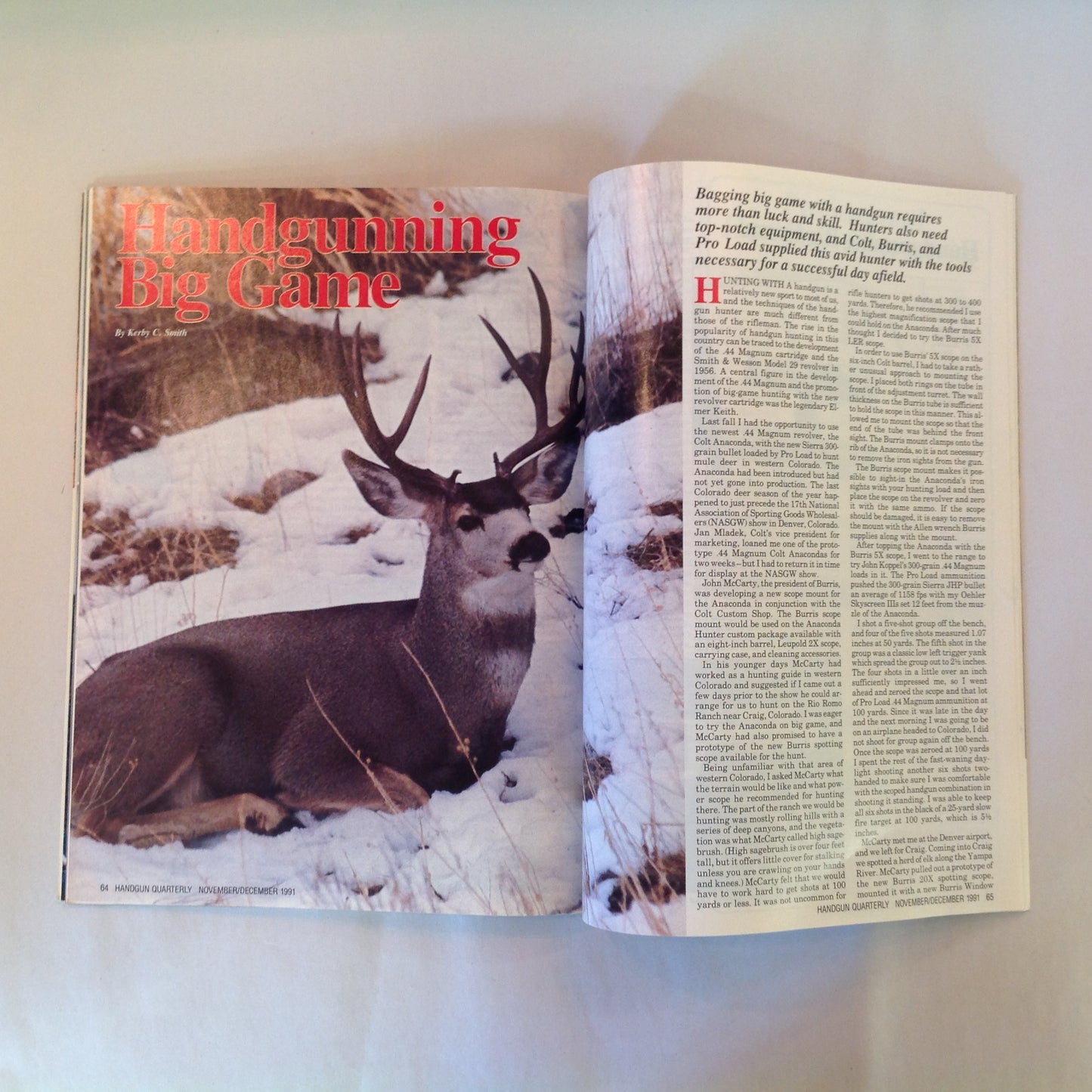 Vintage Nov/Dec 1991 Shooting Times Handgun Quarterly Who's Killing the .41 Magnum