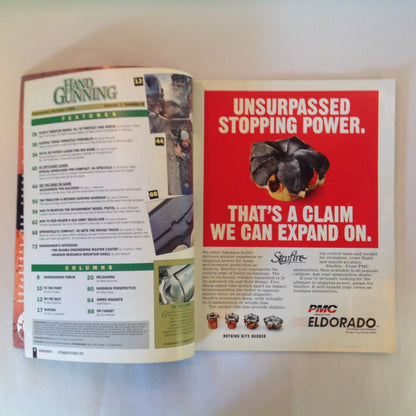 Vintage Sep/Oct 1993 Hand Gunning Magazine Ultimate .44 50 .45-70 Loads For Big Game Gear For Deer Hunting