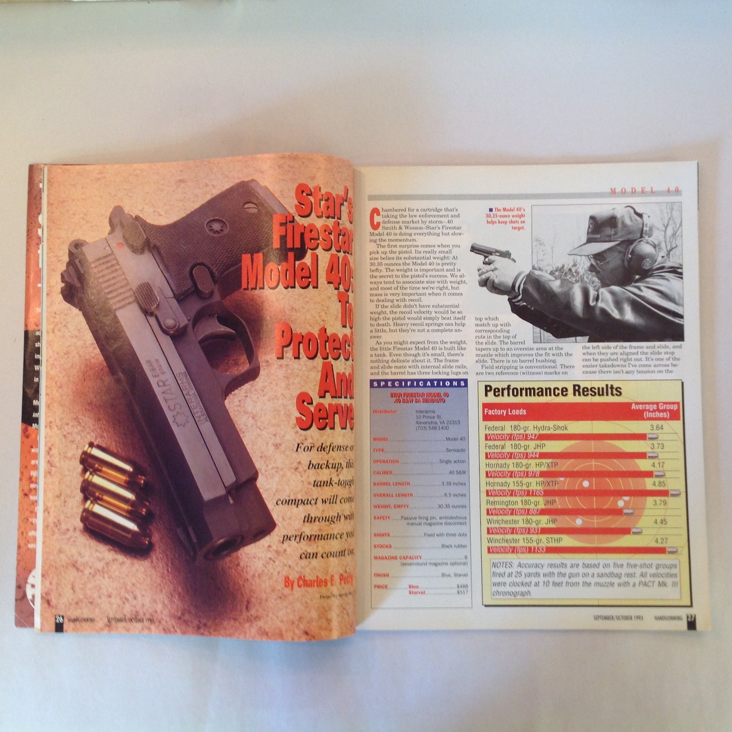Vintage Sep/Oct 1993 Hand Gunning Magazine Ultimate .44 50 .45-70 Loads For Big Game Gear For Deer Hunting