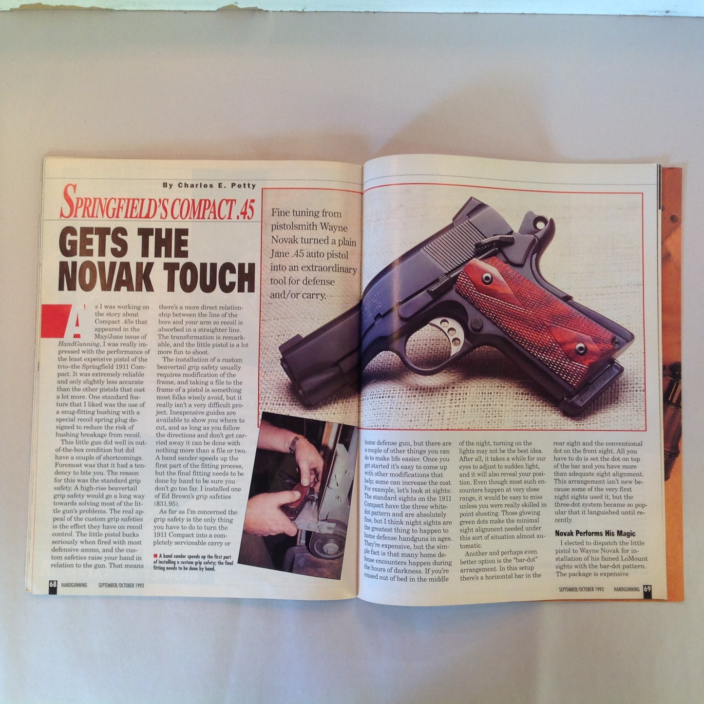 Vintage Sep/Oct 1993 Hand Gunning Magazine Ultimate .44 50 .45-70 Loads For Big Game Gear For Deer Hunting