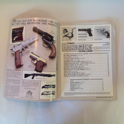 Vintage Mar 1988 Petersen's Handguns .45 ACP Revolvers SWAT Pistols