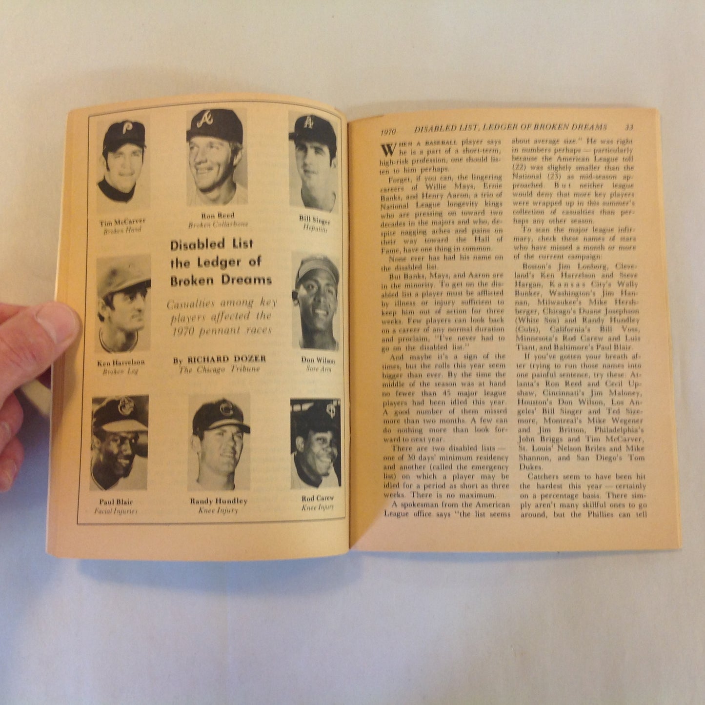 Vintage September 1970 Baseball Digest Magazine Tony Perez--National League's Most Valuable?