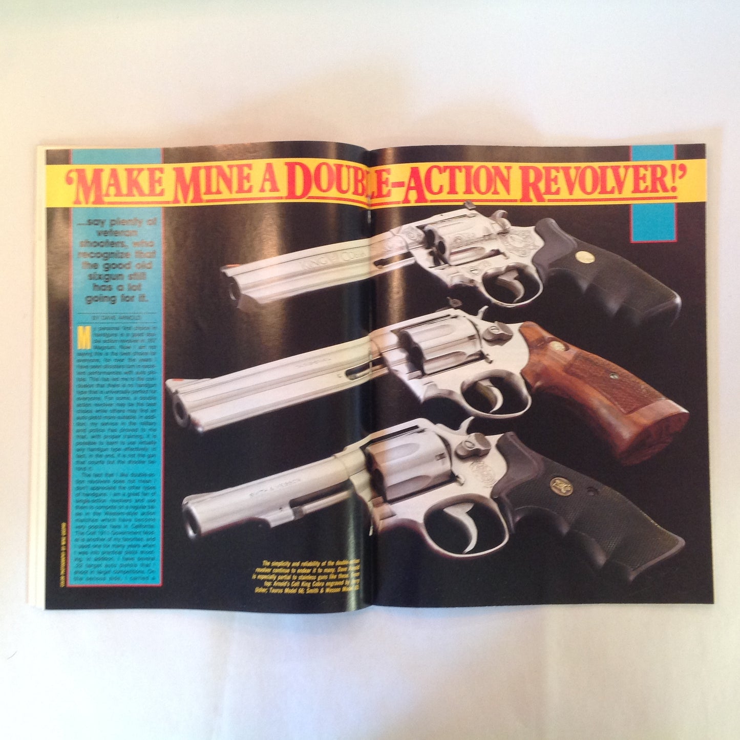 Vintage Mar 1988 Petersen's Handguns .45 ACP Revolvers SWAT Pistols