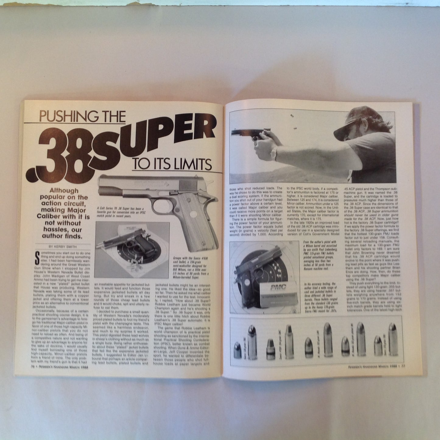Vintage Mar 1988 Petersen's Handguns .45 ACP Revolvers SWAT Pistols