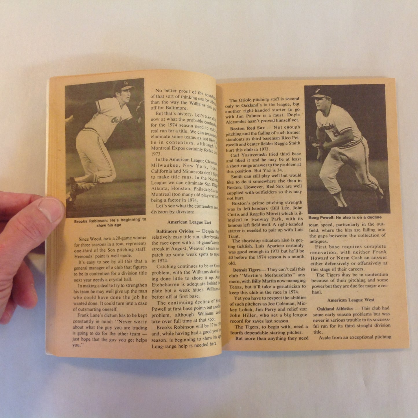 Vintage December 1973 Baseball Digest Magazine 1973 Player of the Year