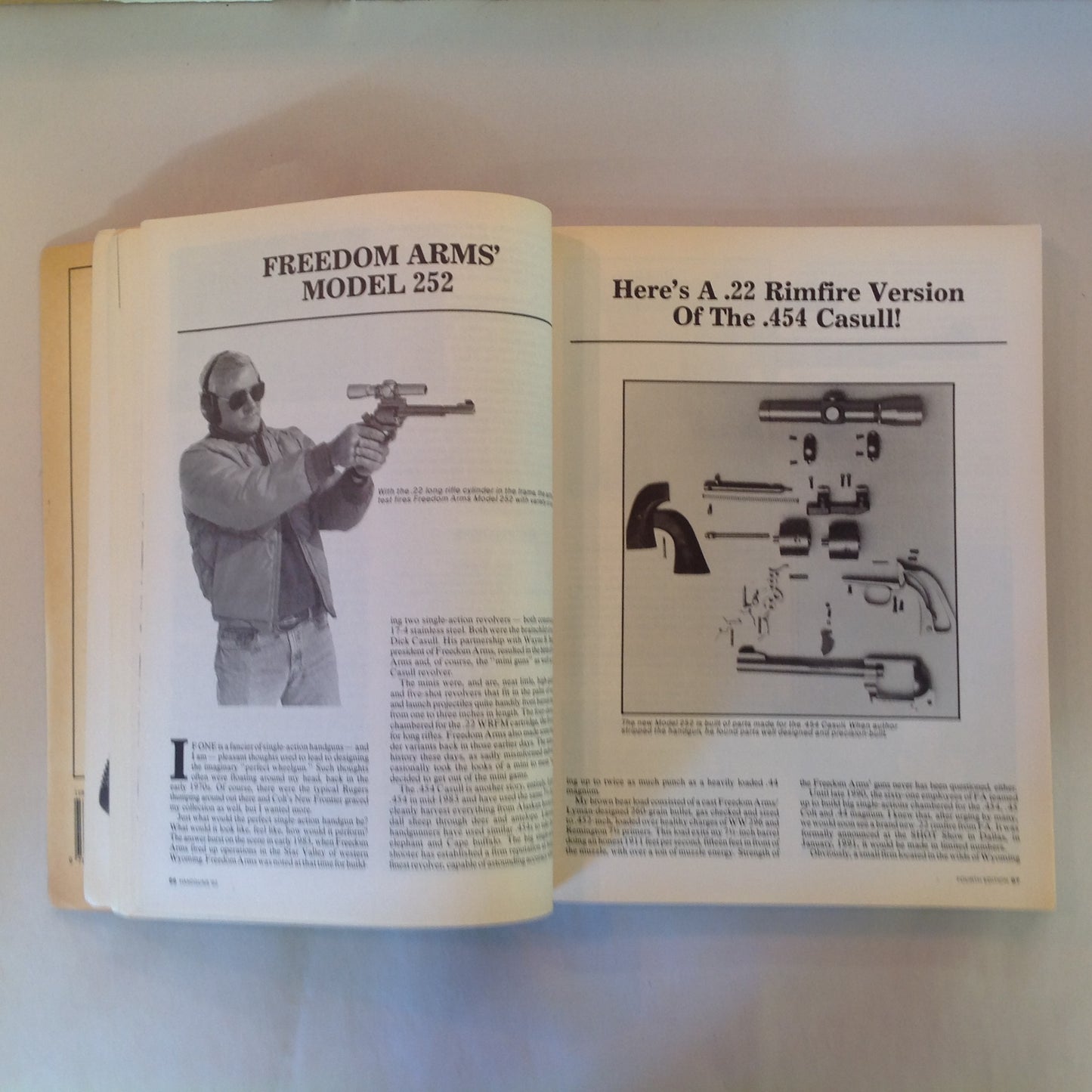 Vintage 1992 Trade Paperback Handguns '92 4th Edition Jack Lewis