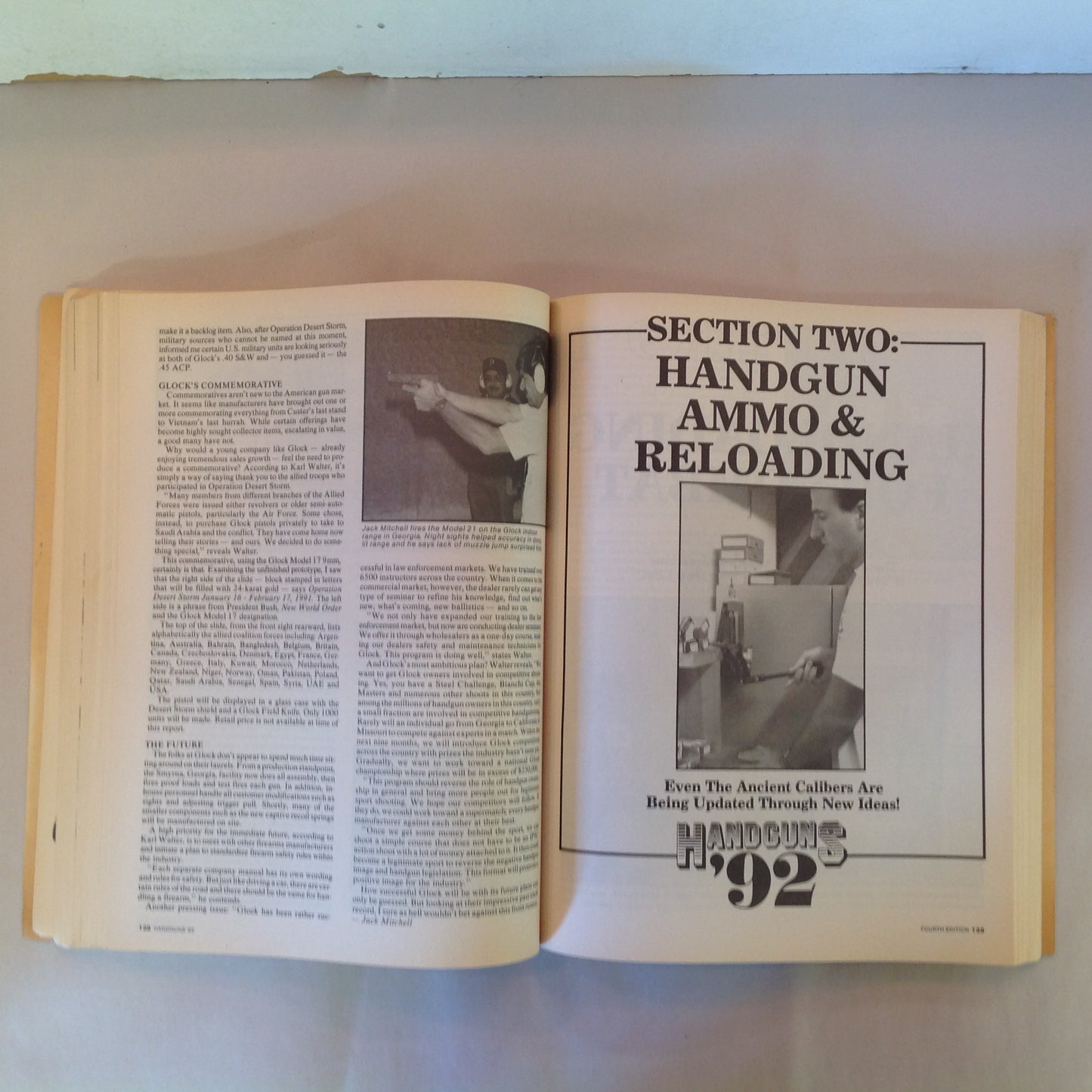 Vintage 1992 Trade Paperback Handguns '92 4th Edition Jack Lewis