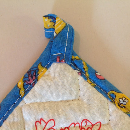 Vintage The Dodge Boys Pot Holder Hot Pad Van Dyke Dodge NOS Unused Blue Detroit MI