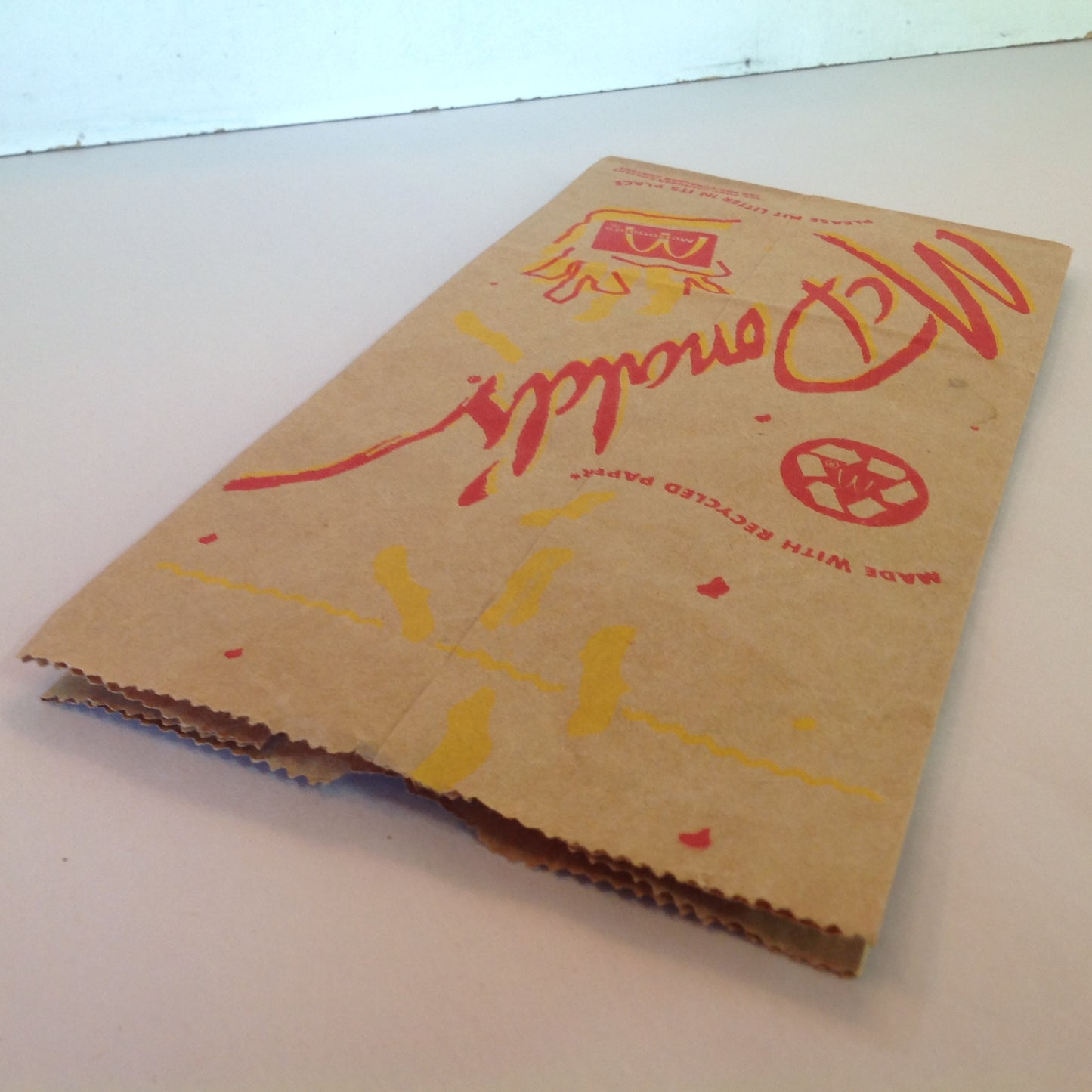 Vintage 1995 McDonald's Bill Elliott Racing Team Gear NASCAR 94 Paper Meal Bag