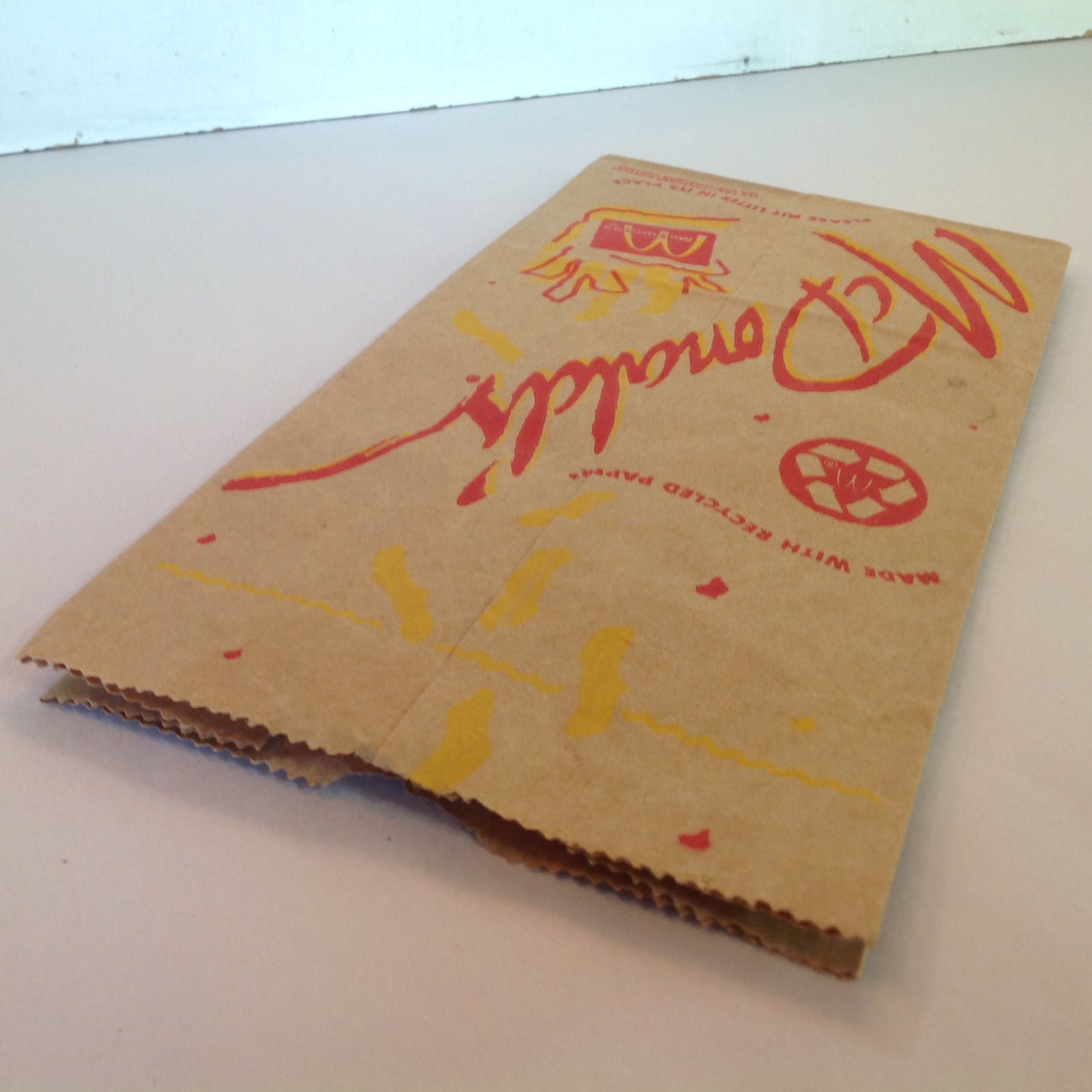 Vintage 1995 McDonald's Bill Elliott Racing Team Gear NASCAR 94 Paper Meal Bag
