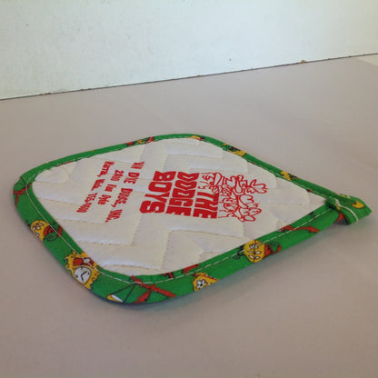 Vtg The Dodge Boys Pot Holder Hot Pad Van Dyke Dodge NOS Unused Green Detroit MI