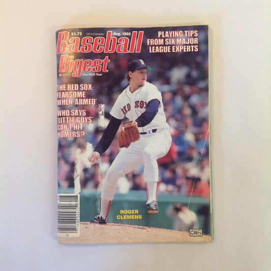 Vintage August 1986 Baseball Digest Magazine The Red Sox: Fearsome When 'Armed'