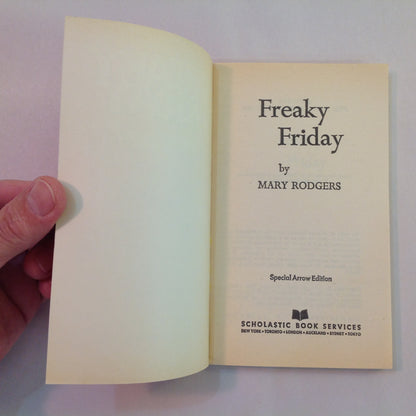 Vintage 1972 Mass Market Paperback Freaky Friday Mary Rodgers Scholastic Book Services