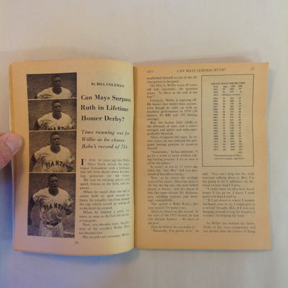 Vintage May 1971 Baseball Digest Magazine Can Willie Mays Surpass Babe Ruth?