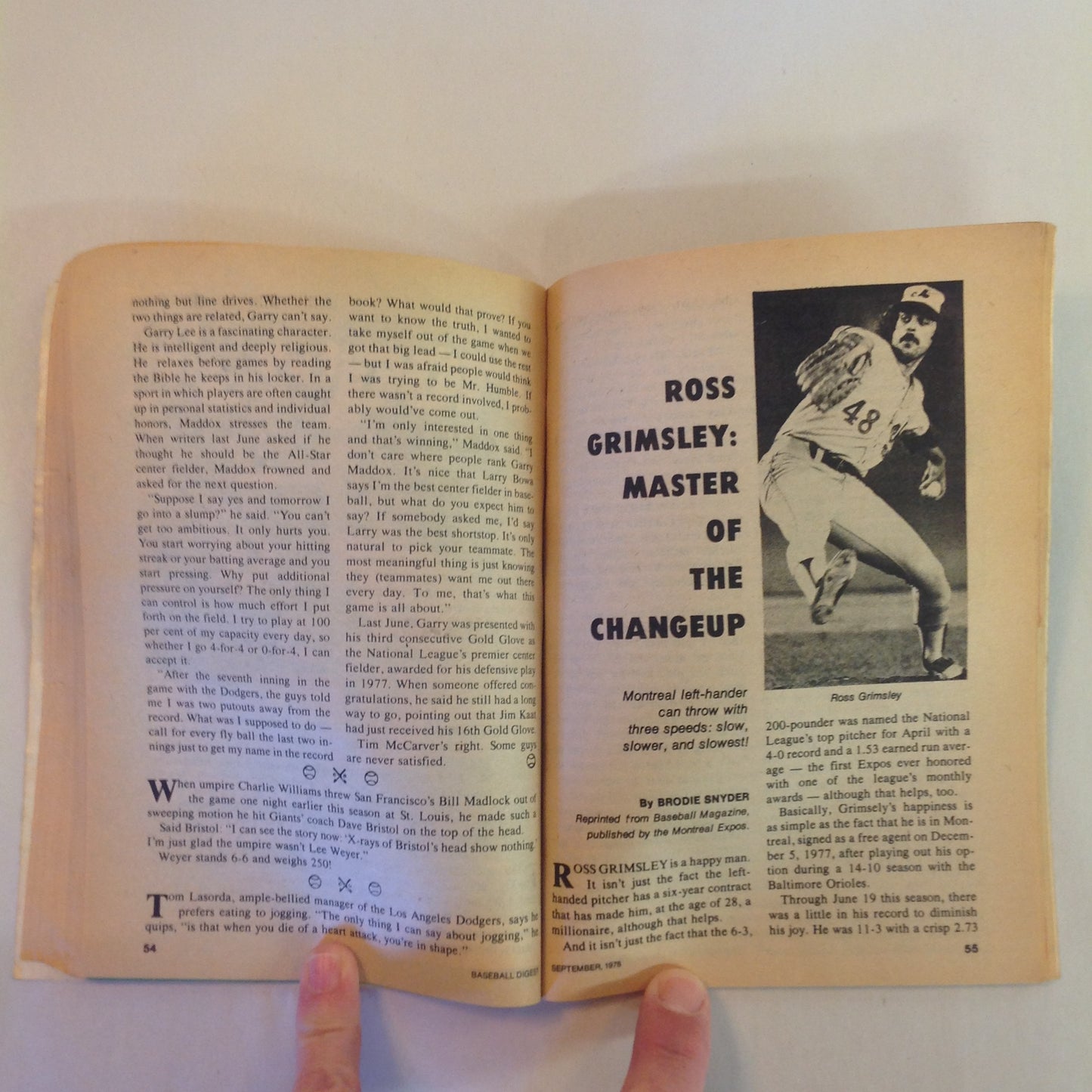 Vintage Sep 1978 Baseball Digest Magazine Ron Guidry: The Yankees' Super Southpaw