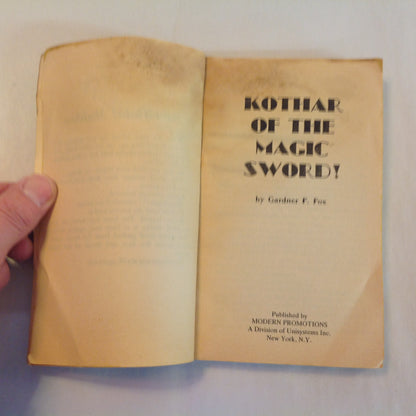 Vintage Mass Market Paperback Kothar of the Magic Sword Gardner F. Fox