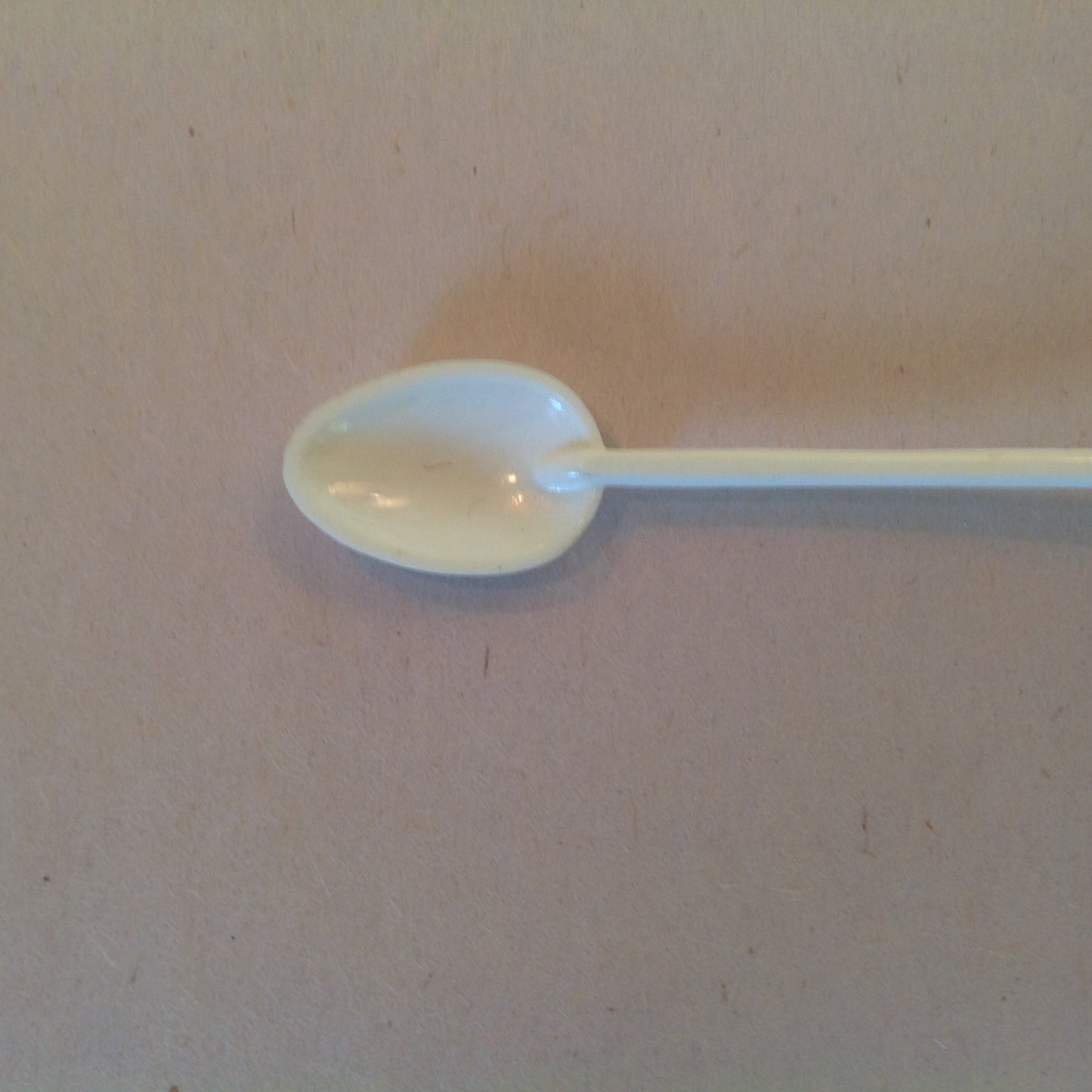 Vintage 1980's McDonald's White Plastic Sugar Spoon McSpoon Banned Creamer Coffee Stir Stick Logo Arch