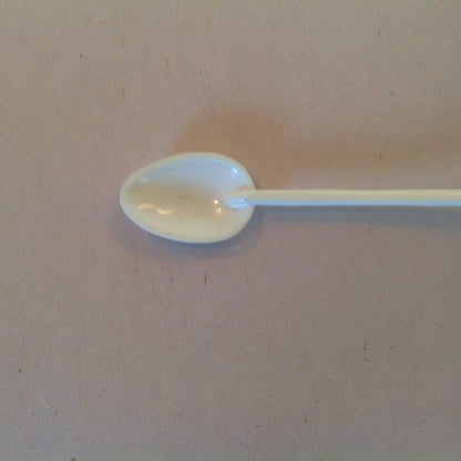 Vintage 1980's McDonald's White Plastic Sugar Spoon McSpoon Banned Creamer Coffee Stir Stick Logo Arch