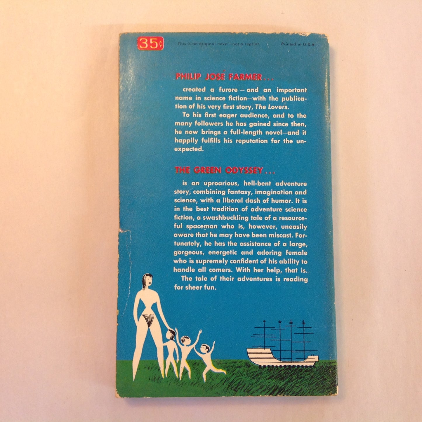Vintage 1957 Mass Market Paperback The Green Odyssey Philip Jose Farmer First Ballantine