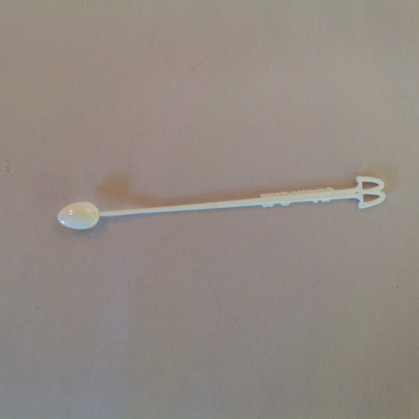 Vintage 1980's McDonald's White Plastic Sugar Spoon McSpoon Banned Creamer Coffee Stir Stick Logo Arch