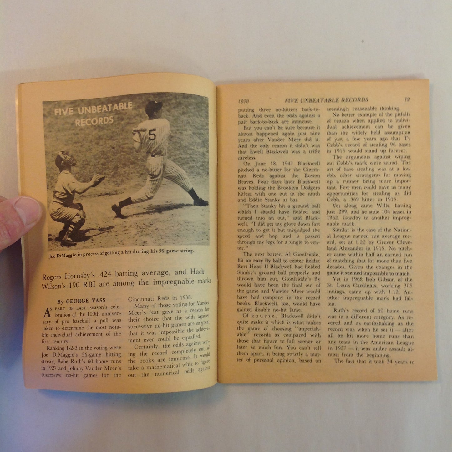 Vintage May 1970 Baseball Digest Magazine Roberto Clemente: Profile on Baseball's Most Complete Player