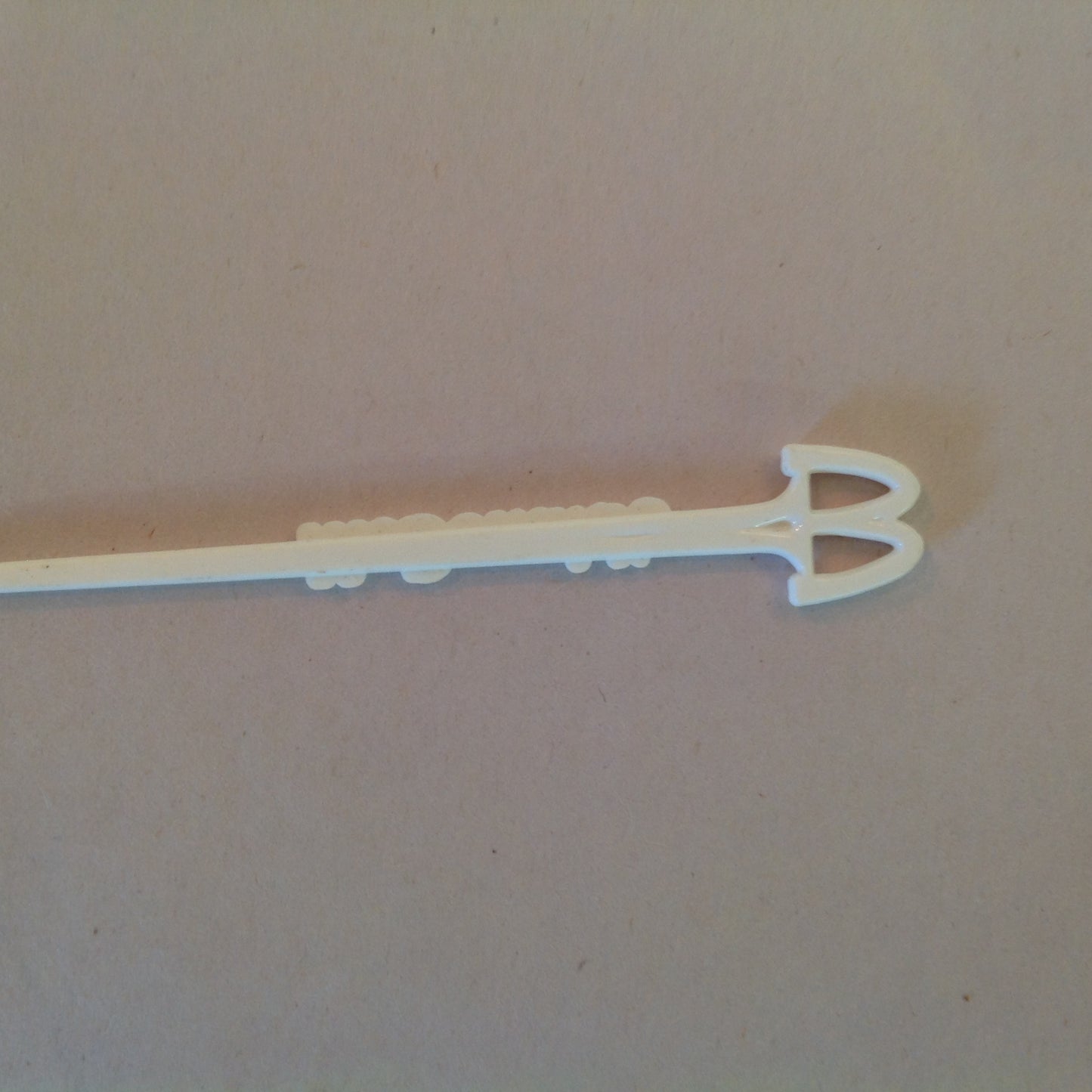 Vintage 1980's McDonald's White Plastic Sugar Spoon McSpoon Banned Creamer Coffee Stir Stick Logo Arch