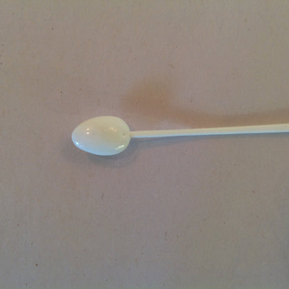 Vintage 1980's McDonald's White Plastic Sugar Spoon McSpoon Banned Creamer Coffee Stir Stick Logo Arch