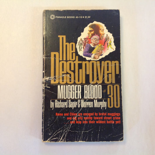 Vintage 1977 Mass Market Paperback The Destroyer 30: Mugger Blood Richard Sapir Warren Murphy