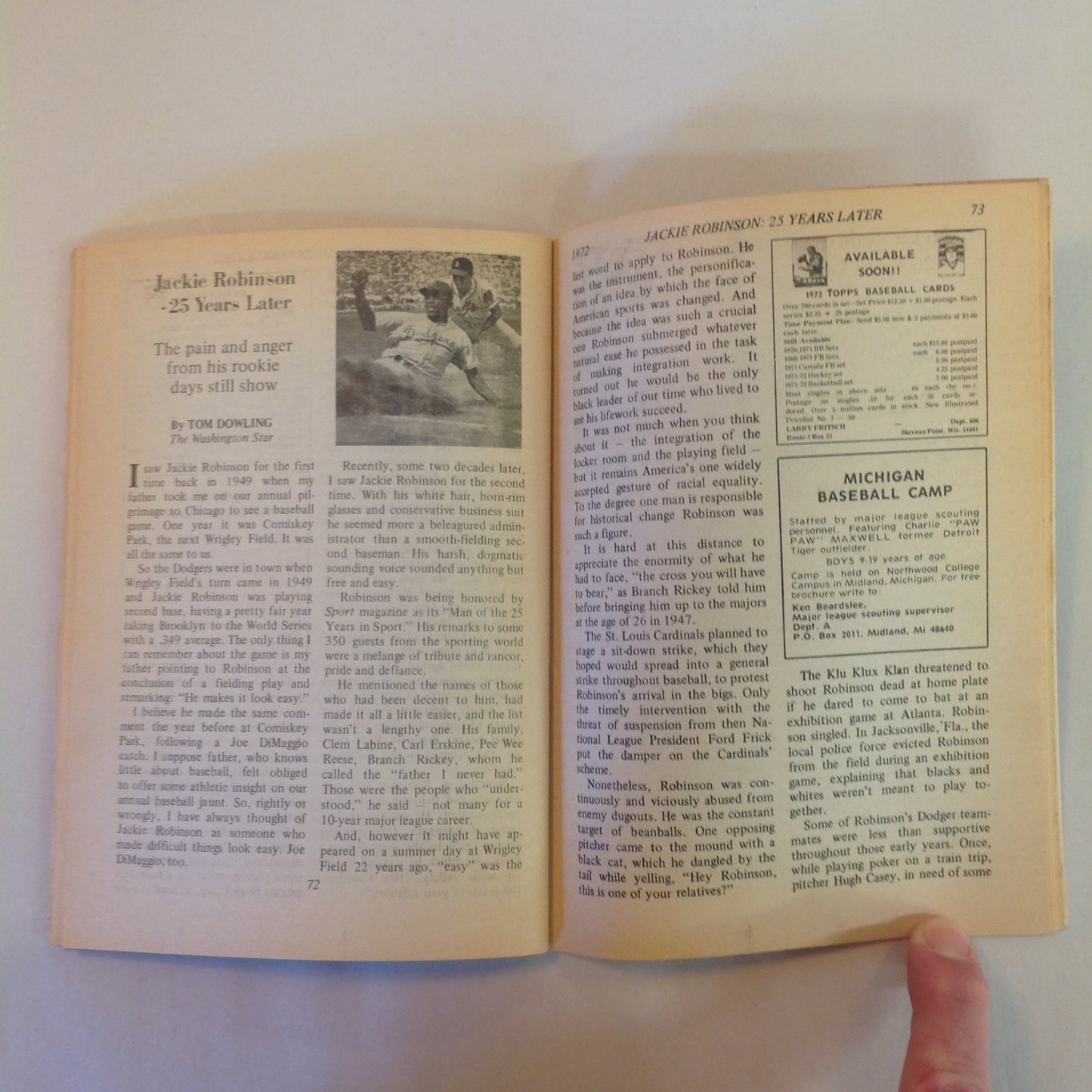 Vintage Mar 1972 Baseball Digest Magazine Frank Robinson: A Winner Joins the Dodgers