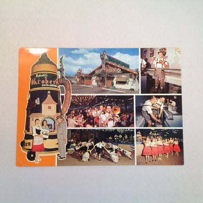 Vintage Souvenir Oversize Postcard Scheidel's Bavaria Sacramento CA Oktoberfest