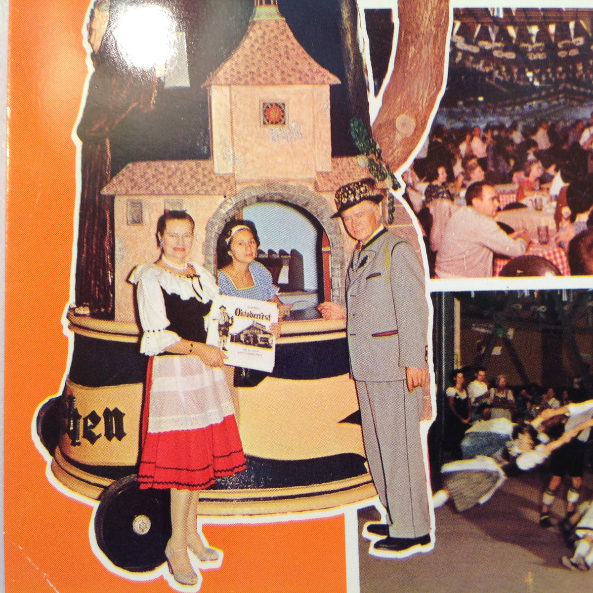 Vintage Souvenir Oversize Postcard Scheidel's Bavaria Sacramento CA Oktoberfest