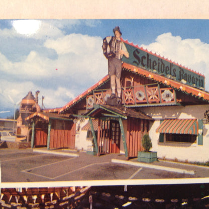 Vintage Souvenir Oversize Postcard Scheidel's Bavaria Sacramento CA Oktoberfest