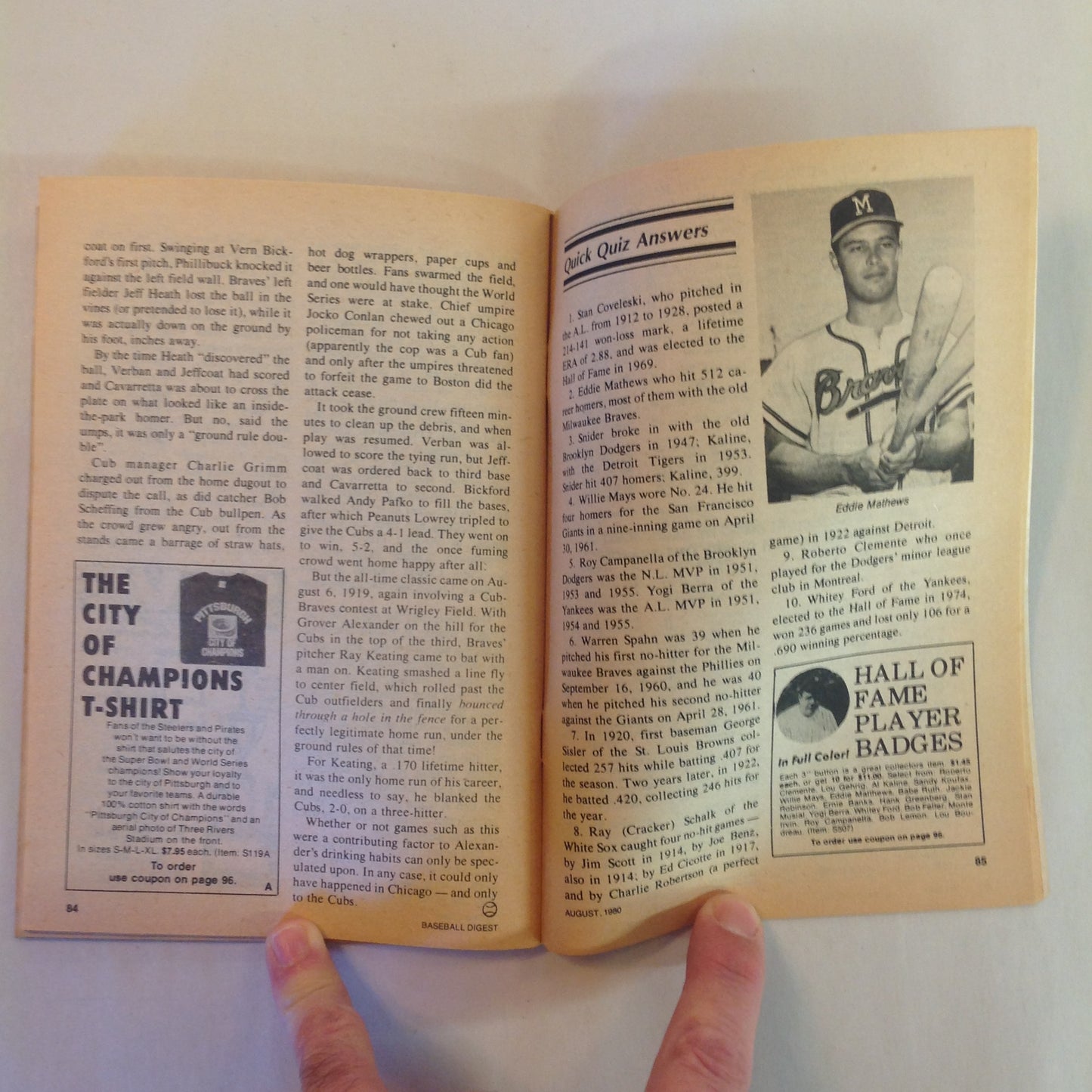 Vintage Aug 1980 Baseball Digest Magazine Ken Landreaux: Under-Rated No Longer!