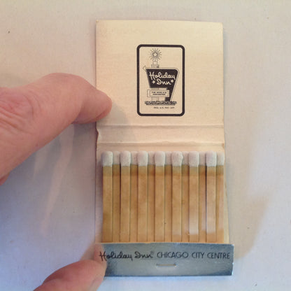 Vintage Souvenir Matchbook Holiday Inn Chicago City Centre Fairbanks Winners IL