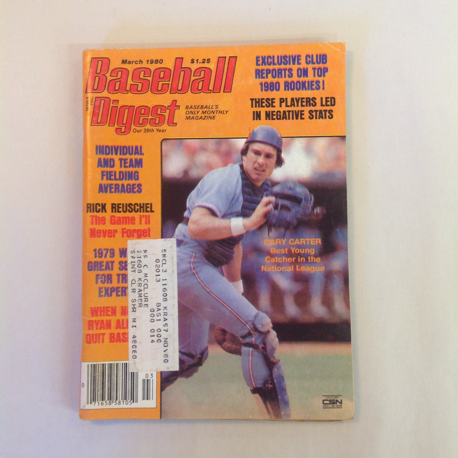 Vintage Mar 1980 Baseball Digest Magazine Gary Carter: Best Young Catc ...