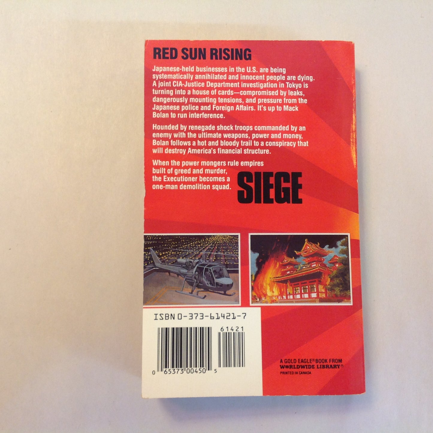 Vintage 1990 Mass Market Paperback Don Pendleton's Mack Bolan: Siege