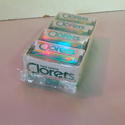 Vintage 1990 NOS Clorets with Actizol Mini Mints Pack of 12 Boxes Unopened